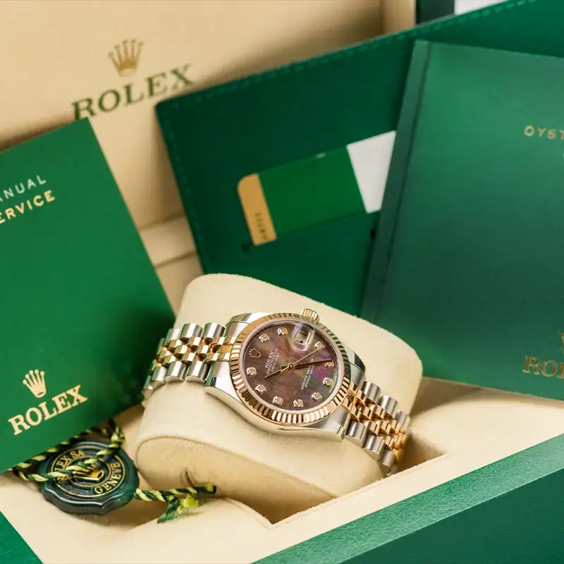 Rolex Armbanduhr mit Originalbox und Unterlagen zur professionellen Bewertung